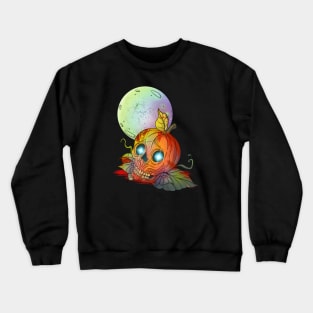 Scary Pumpkin Skull Crewneck Sweatshirt